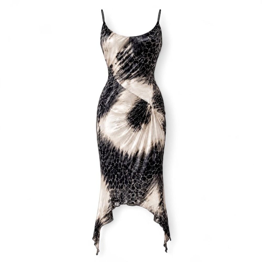 Cavalli Vintage Animal Pattern Midi Dress